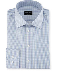 Giorgio Armani Box Check Cotton Dress Shirt