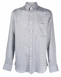 Canali Checked Button Down Shirt