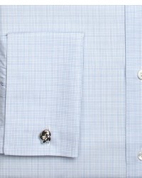 Brooks Brothers Golden Fleece Regent Fit French Cuff Framed Check Dress Shirt