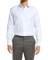Alton Lane Mason Tailored Fit Check Stretch Button Up Shirt In Sky Blue Grid Check At Nordstrom