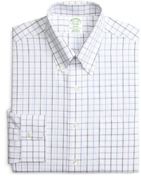 Brooks Brothers Non Iron Milano Fit Alternating Windowpane Dress Shirt