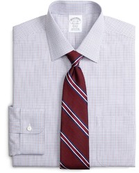 Brooks Brothers Non Iron Regent Fit Hairline Framed Check Dress Shirt