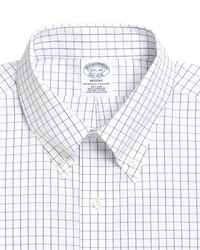 Brooks Brothers Non Iron Regent Fit Windowpane Dress Shirt