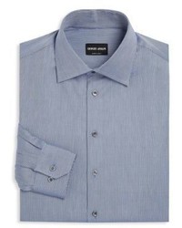 Giorgio Armani Pin Checked Regular Fit Dress Shirt
