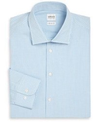 Armani Collezioni Regular Fit Check Print Dress Shirt