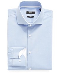 BOSS Slim Fit Easy Iron Microcheck Dress Shirt