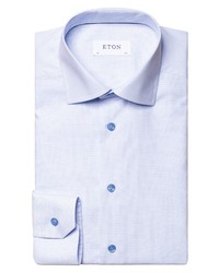 Eton Slim Fit Micro Check Crease Resistant Dress Shirt