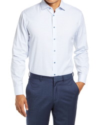 Nordstrom Men's Shop Trim Fit Non Iron Plaid Stretch Dress Shirt