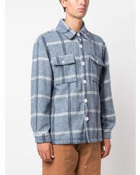 Family First Logo Print Checked Flannel Shirt