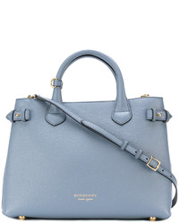 The banner cloth handbag Burberry Blue in Cloth - 21706172