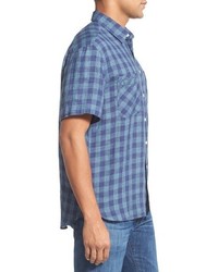 Billy Reid Donelson Short Sleeve Check Sport Shirt