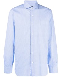 Barba Check Print Cotton Shirt