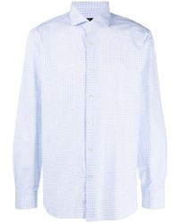 Barba Check Print Cotton Shirt