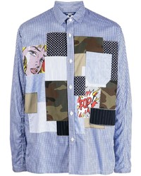 Junya Watanabe MAN Checked Pop Art Patchwork Shirt