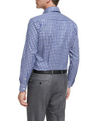 Peter Millar Collection Tangier Check Sport Shirt Blue