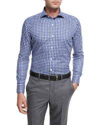 Peter Millar Collection Tangier Check Sport Shirt Blue