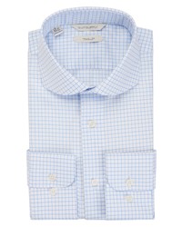 Suitsupply Extra Slim Fit Check Button Up Travel Shirt
