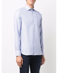 Canali Horizontal Stripe Print Shirt