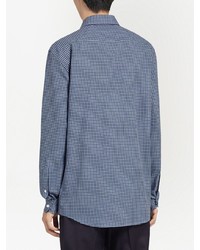 Zegna Micro Check Long Sleeve Shirt
