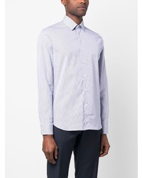 Canali Micro Check Print Cotton Shirt