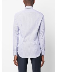 Canali Micro Check Print Cotton Shirt