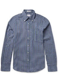 Gant Rugger Slim Fit Button Down Collar Checked Cotton Shirt
