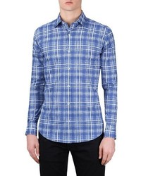 Bugatchi Shaped Fit Check Sport Shirt