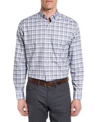 Maker & Company Tailored Fit Windowpane Sport Shirt