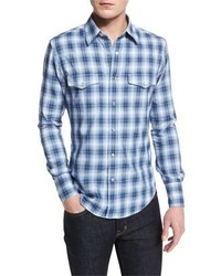Tom Ford Western Style Check Sport Shirt