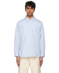 Camiel Fortgens White Blue Check Basic Shirt
