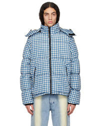 The Very Warm Blue Hooded Puffer Jacket