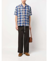 Andersson Bell Check Pattern Whipstitch Shirt