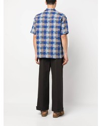 Andersson Bell Check Pattern Whipstitch Shirt