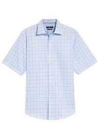 Bugatchi Classic Fit Check Short Sleeve Sport Shirt