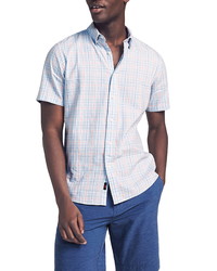 Faherty Movet Check Short Sleeve Button Up Shirt
