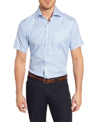 Peter Millar Richards Regular Fit Plaid Short Sleeve Button Up Shirt