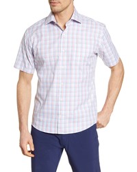 Peter Millar Table Rock Regular Fit Check Short Sleeve Button Up Shirt