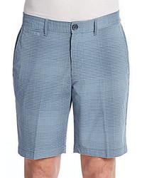 Light Blue Check Shorts
