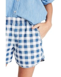 Madewell Gingham Check Pull On Shorts
