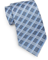 Saks Fifth Avenue Plaid Silk Tie