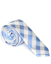 Skinny Tie Madness Blue Plaid Skinny Tie
