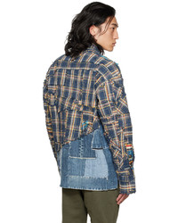 Greg Lauren Blue Stitchwork Jacket