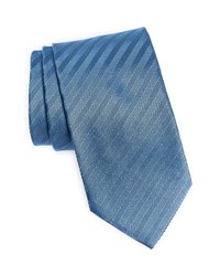 Light Blue Chevron Silk Tie
