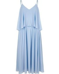 River Island Light Blue Layer Cami Midi Dress