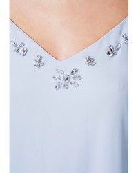 Missguided Delunara Diamond Embellished Chiffon Cami Dress