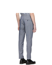 Tiger of Sweden Blue And Grey Wool Tilman Trousers
