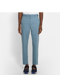 Acne Studios Blue Aron Slim Fit Cotton Suit Trousers
