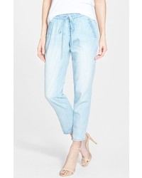 Christopher Blue Goldie Drawstring Chambray Ankle Pants
