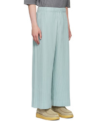Homme Plissé Issey Miyake Green Polyester Trousers