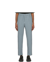 Homme Plissé Issey Miyake Grey Tailored Straight Pleats 1 Trousers